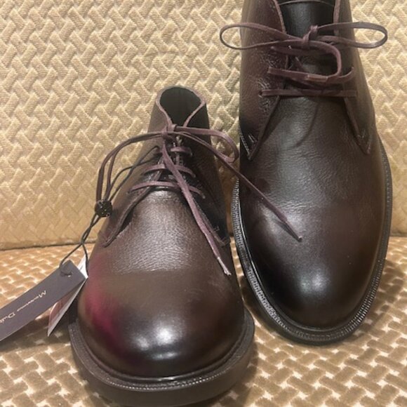 Massimo Dutti Nappa Rich Brown Leather Lace Up Cushioned Safari Boots New main image 7